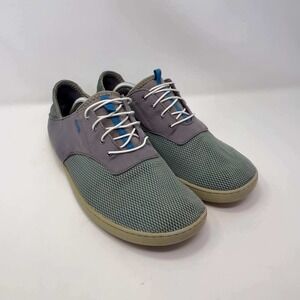 OluKai Nohea Moku Mens 12 Grey Blue Mesh Boat Shoes Sneakers 10283-7B26